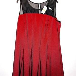 Spencer Jeremy Woman red and black Valentines Day plus size 3X dress.